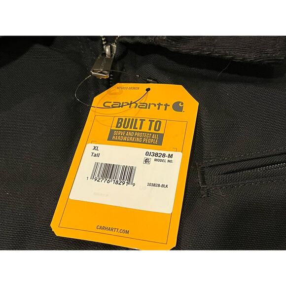 Carhartt Duck Blanket Lined Relaxed Fit Detroit Jacket Black XLT NWT USA MADE - Picture 5 of 8